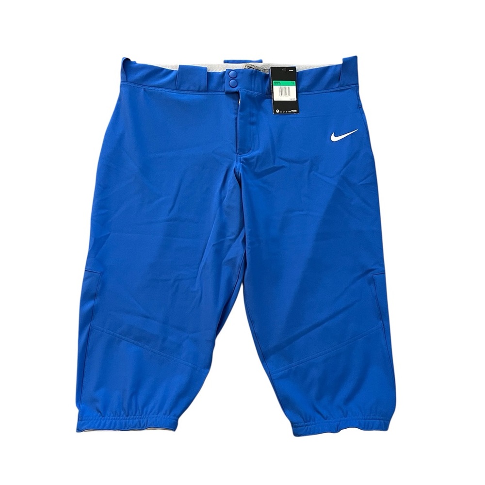 NWT Nike Team Vapor Prime Softball Royal Blue Sports 3/4 Length Pants Size XL